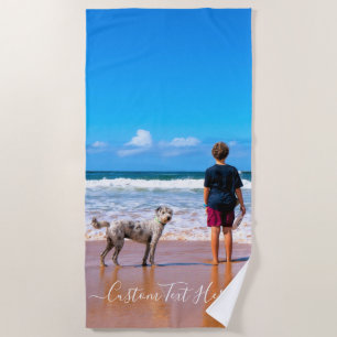 Personalizado tu toalla favorita de playa con text