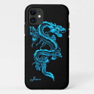 Personalizado Turquoise Dragon iPhone 5 Funda