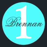 Personalizado Turquoise Favor Pegatinas<br><div class="desc">© 2010 Anne Hale. ¿Necesita AYUDA con la personalización?</div>