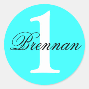 Personalizado Turquoise Favor Pegatinas