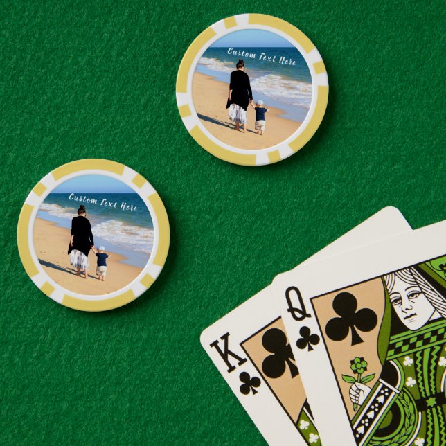 Personalizado tus fichas de póquer fotográfico con (Mesa de Poker (Doble))