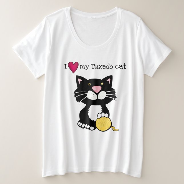Personalizado Tuxedo Cat Tee Shirt (Anverso del diseño)