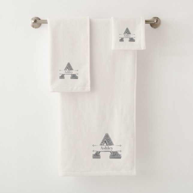 Personalizado Un Monograma De Plata Inicial Su Nom (In situ)