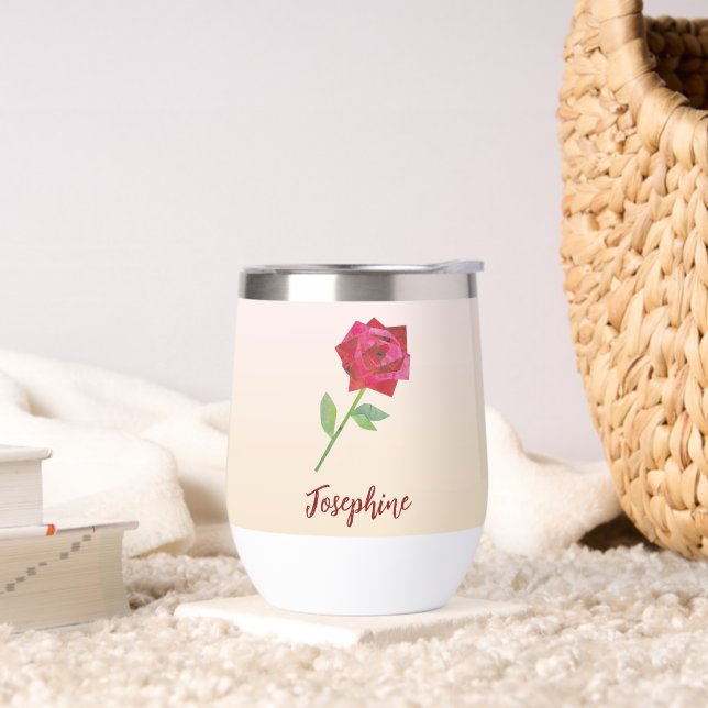 Personalizado Único de Rosa Rojo Con Ilustración R (Sala de estar)