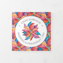 Personalizado único foto tarjetas Hanukkah rosadas