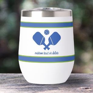 Personalizado Verde Azul Texto Pickleball personal