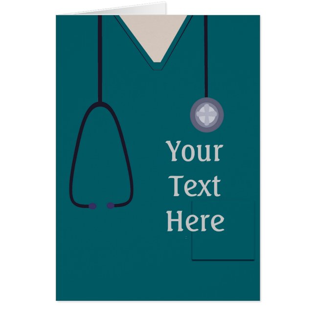 Personalizado Verde azulado Médica de enfermería (Frente)