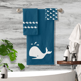 Personalizado Verde azulado oscuro Whale Nautical 