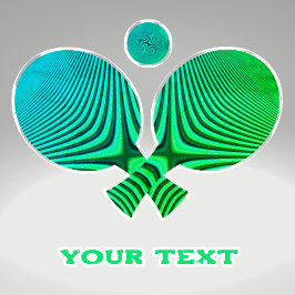 Personalizado verde de ping-pong Pegatina de corte