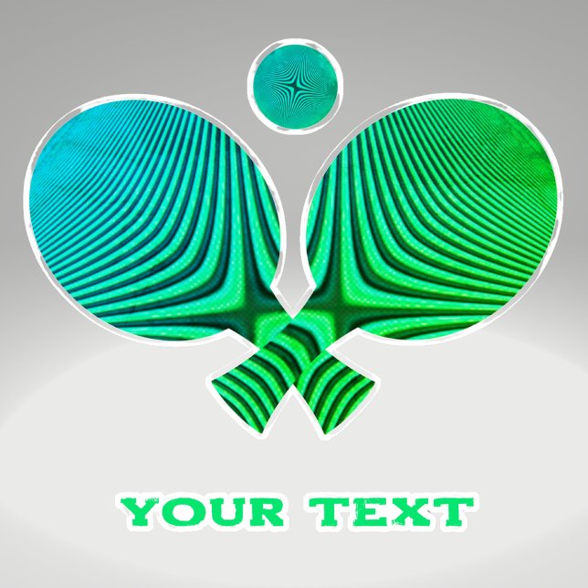 Personalizado verde de ping-pong Pegatina de corte (Subido por el creador)