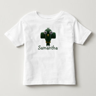 Personalizado verde Pájaro y tipografía Camisa inf