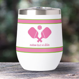 Personalizado verde rosado Textos Pickleball perso