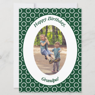 Personalizado Verde y Blanco Foto Abuelo Cumpleaño