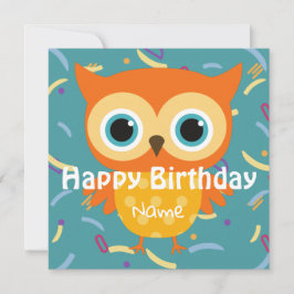 Personalizado vintage búho cumpleaños lindo Tarjet