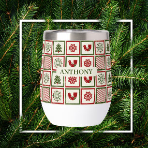 Personalizado Vintage de patrón de navidades