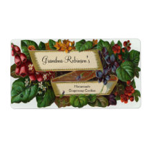 Personalizado Vintage Floral Canning Jar, Etiqueta