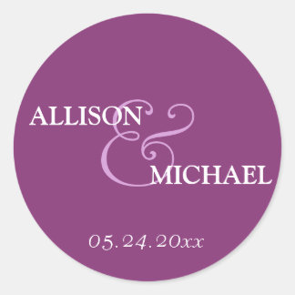 Personalizado violeta con ampersa y etiqueta de fa