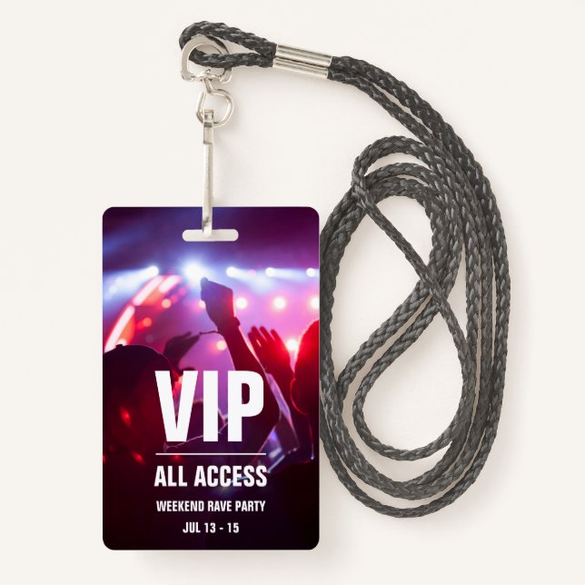 Personalizado VIP Tarjeta de pase de concierto de  (Anverso son cordón)