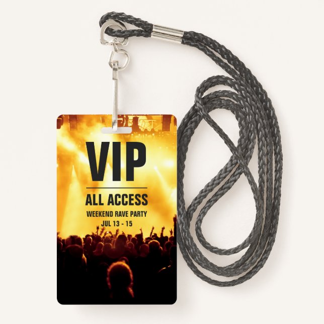 Personalizado VIP Tarjeta de pase de concierto de  (Anverso son cordón)