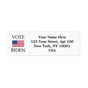 Personalizado Vote Biden Etiqueta Patriótica de Ba