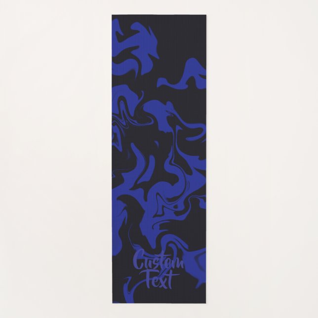 Personalizado Waves Oscuras Yoga Mat (Anverso)