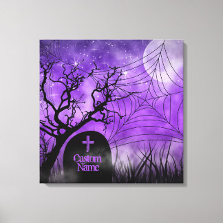 Personalizado web Starry Purple Gótico - Lienzo en