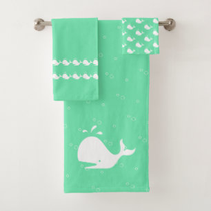 Personalizado Whale Aqua Marine Blue Green