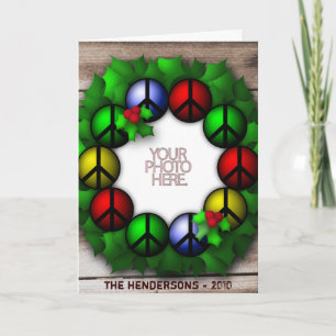 Personalizado Wreath de la plantilla de la tarjeta