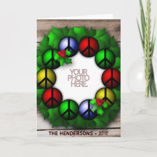 Personalizado Wreath de la plantilla de la tarjeta