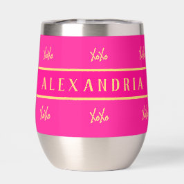 Personalizado XOXO Hot Pink