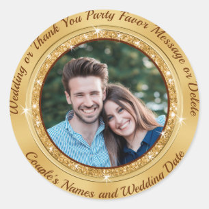 Personalizado y FOTO, Pegatinas de la Boda de Oro,