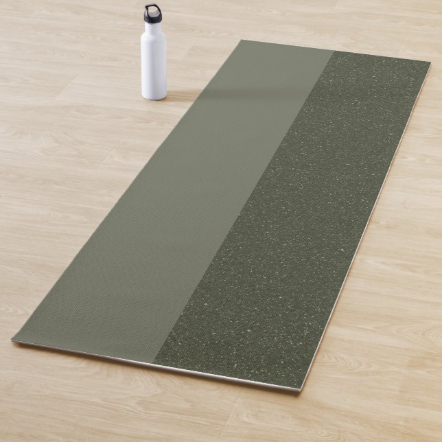 Personalizado Yoga Mat - Moss Green Split Design (In situ)