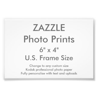Personalizado Zazzle 6" x 4" Impresión fotográfica
