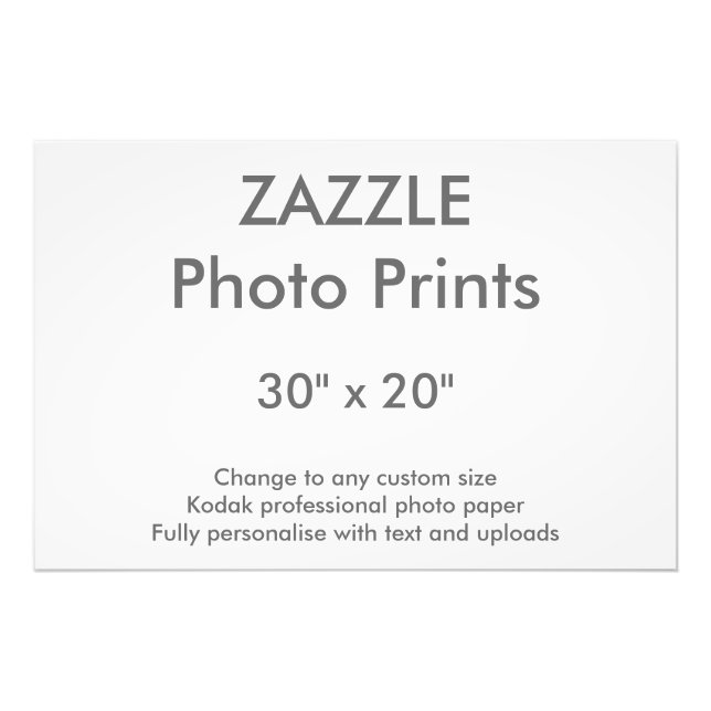 Personalizado Zazzle de 30" x 20" Foto impresa a 7 (Frente)