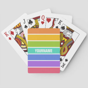 Personalizados de colores arcoiris jugando cartas