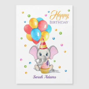 Personalizados de Elefantes Coloridos Cumpleaños