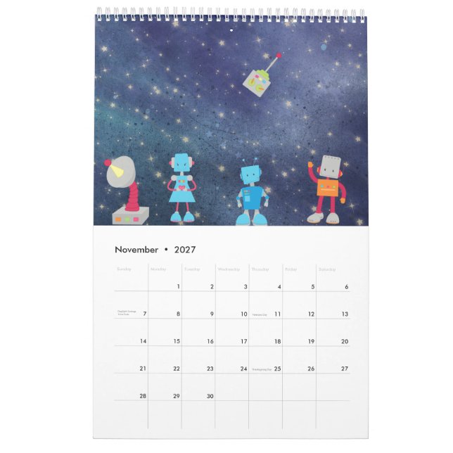 Personalizados en el calendario espacial (Nov 2027)