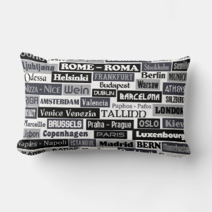 Personalizados europeos de viaje lanzan almohadas