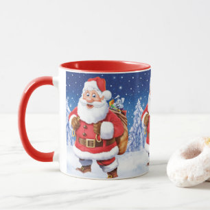 Personalizados Navidades taza de café, Jolly Santa