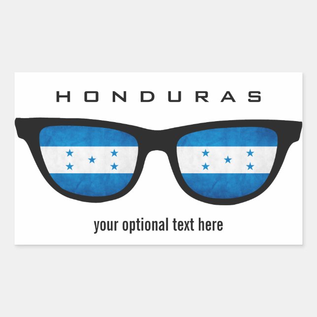 Personalizados pegatinas de Honduras Shades (Anverso)