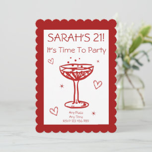 Personalizados vitorean la invitación a cumplir 21