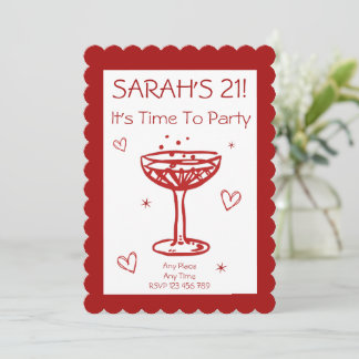 Personalizados vitorean la invitación a cumplir 21