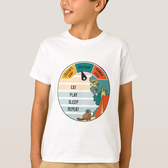 Personalizan el campamento de verano de camisetas  (Anverso)