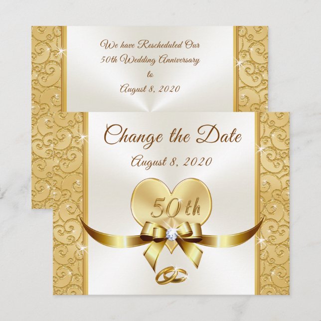 Personalizar 50º aniversario cambiar las tarjetas  (Anverso / Reverso)