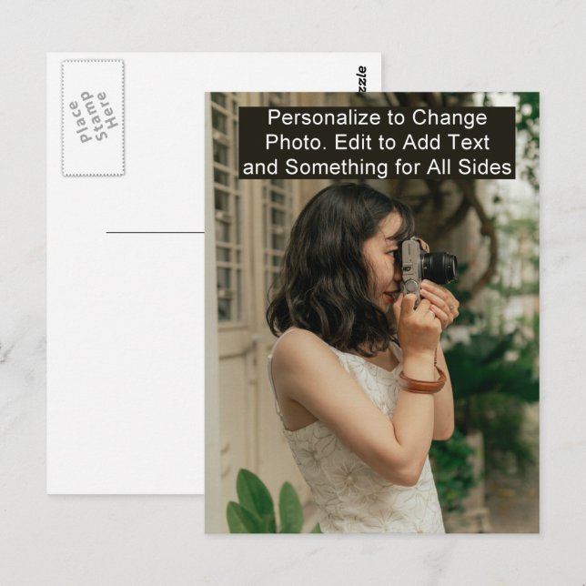 Personalizar Añadir foto de nombre o postal de tra (Anverso / Reverso)