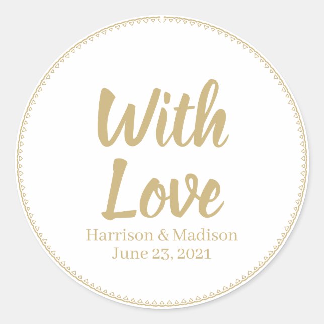 personalizar Boda de texto regalo pegatinas de eti (Anverso)