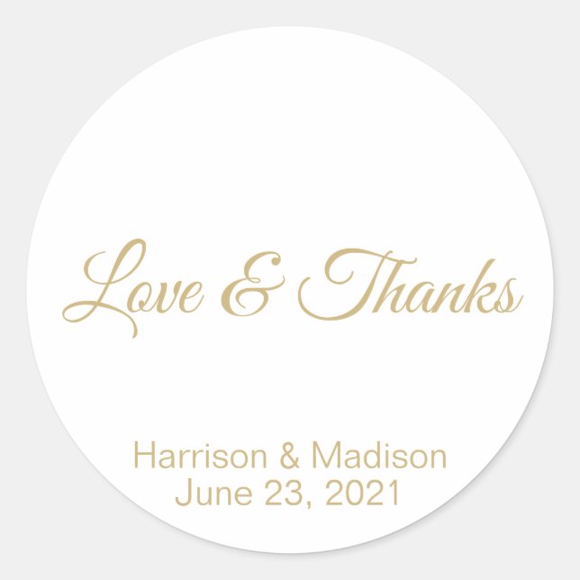 personalizar Boda de texto regalo pegatinas de eti (Anverso)