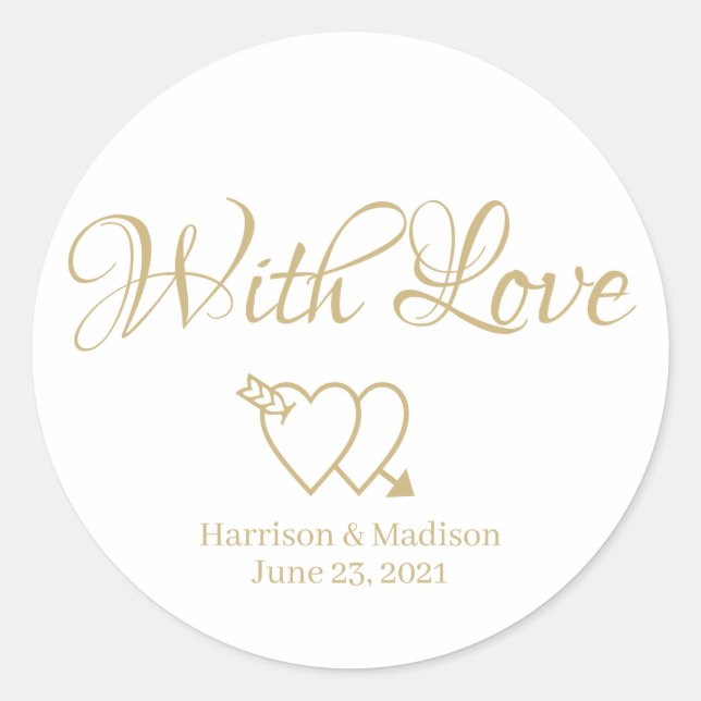personalizar Boda de texto regalo pegatinas de eti (Anverso)