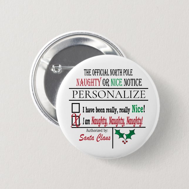 Personalizar botón travieso o agradable (Anverso y reverso)