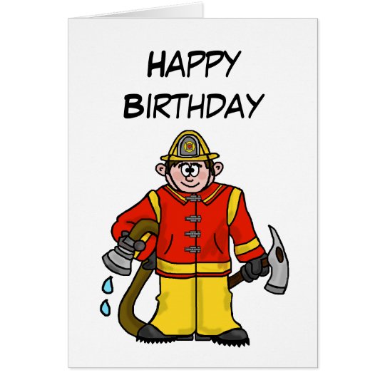 ¡Personalizar caucásico de la tarjeta del bombero